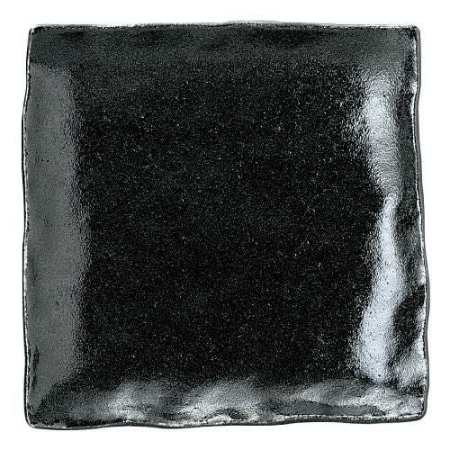 ゆず黒耀 石目6.0正角皿