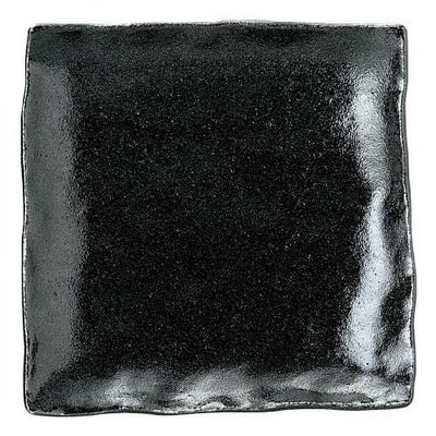 ゆず黒耀 石目6.0正角皿