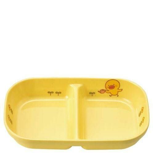 メラミン 子供食器 ひよこぐみ 角二ツ仕切皿 小 イエロー J31HIY