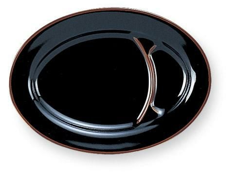 うるし天目9吋仕切小判