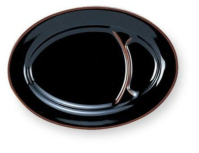 うるし天目9吋仕切小判