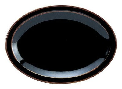 うるし天目10吋プラター