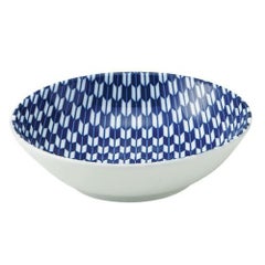 矢絣 青 13.5cm浅ボウル