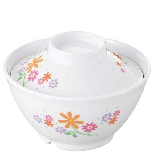 メラミン食器 花束(ブーケ)ごはん丼(蓋)小 BU－58B