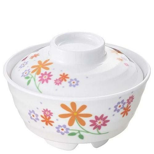 メラミン食器 花束(ブーケ)ごはん茶椀(蓋)BU－66B