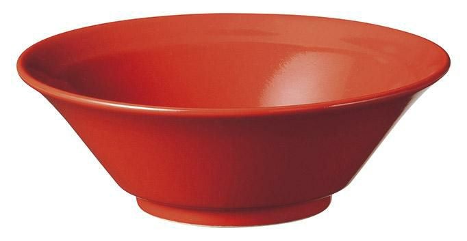 赤釉リム付き6.5切立丼