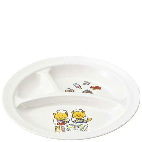 メラミン お子様食器 こねこたい 丸ランチ皿(大)KO－1