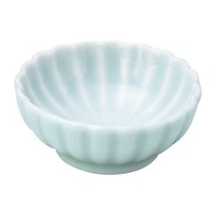 かすみ 青白 7cm浅小鉢