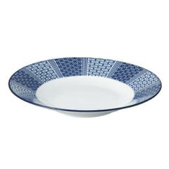 古青藍 藍波花 27.5cm浅鉢