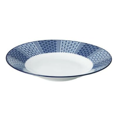 古青藍 藍波花 27.5cm浅鉢