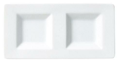 前菜シリーズ 角浅口二品皿