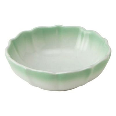 八重 グリーン 丸鉢