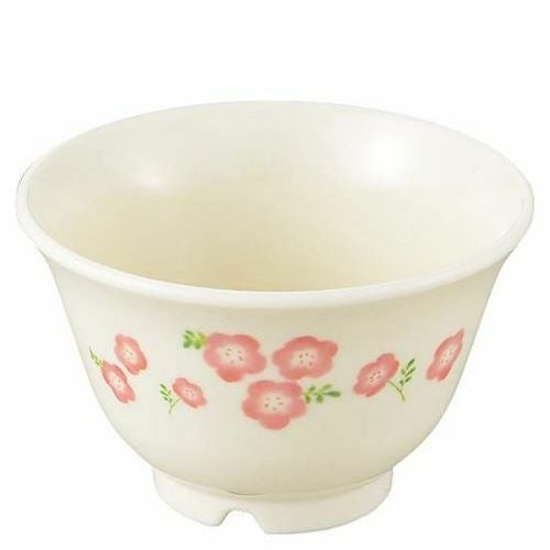 メラミン食器 桃花(ももか)湯呑(口反り)MK－107