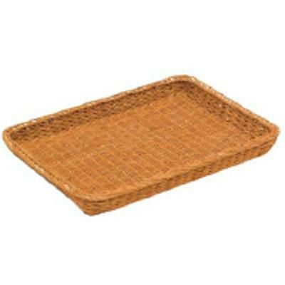 籐 浅型パンかご 茶42号 16-732B