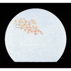 尺三半月 懐石マット 抗菌遠赤和紙(100枚入)WH-13モミジ