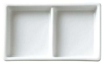 妃白 二つ仕切皿