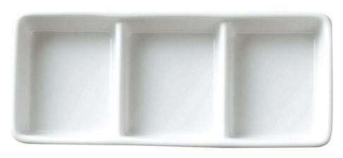 妃白 三つ仕切皿 /業務用食器