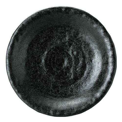 丸皿 ゆず黒耀 石目8.0皿/宴会大皿/業務用食器