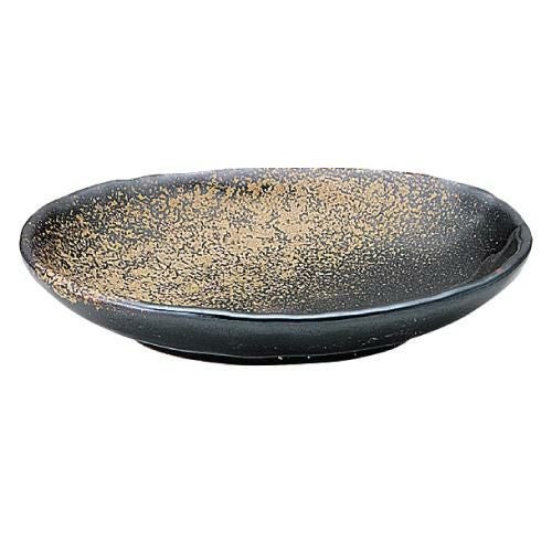 丸皿 金華 石目小判皿 中