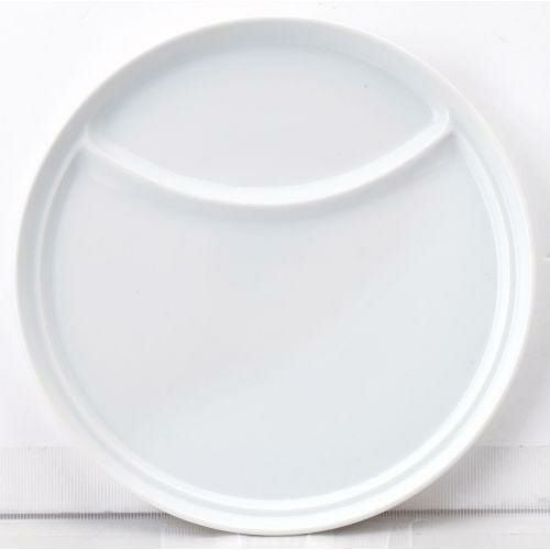ワンディッシュプレート 22cm 2ランチ 白 /小物送料対象商品