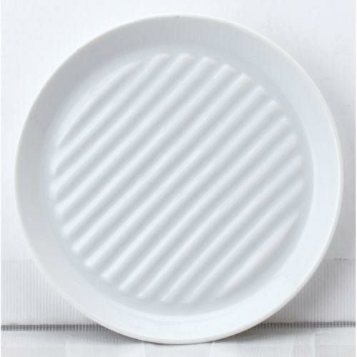 ストライプ 14cm皿 白 /小物送料対象商品