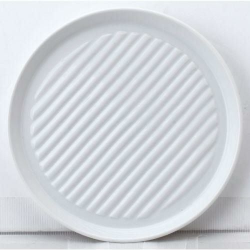 ストライプ 17cm皿 白 /小物送料対象商品