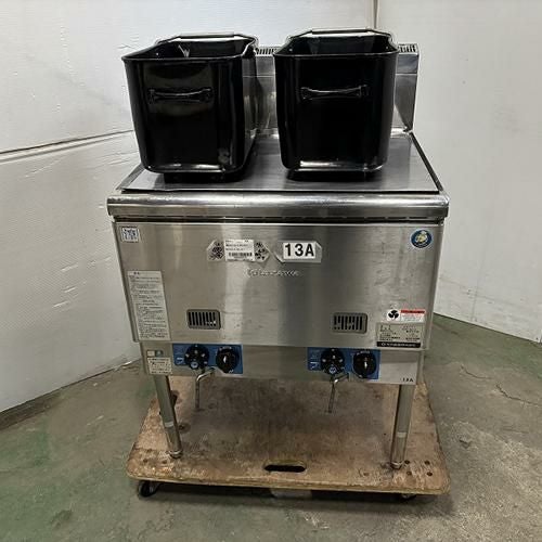 業界最長1年保証】【中古】二槽フライヤー 12L×2 北沢産業 KFE-62-T 幅