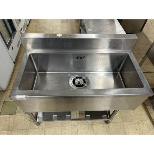 中古】一槽シンク BGあり 幅1100×奥行600×高さ790 【送料別途見積