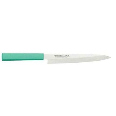 柳刃 【マスターコック 抗菌カラー庖丁 柳刃 MCYK270 グリーン】 MASTER COOK MCYK270 長さ:413、背厚:3、刃渡:270 【グループA】