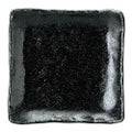 ゆず黒耀 石目4.3正角皿