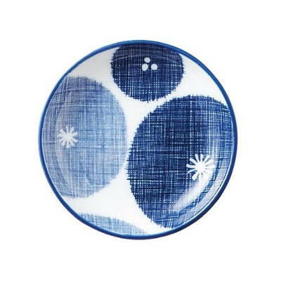 古青藍 藍花 10cm丸皿