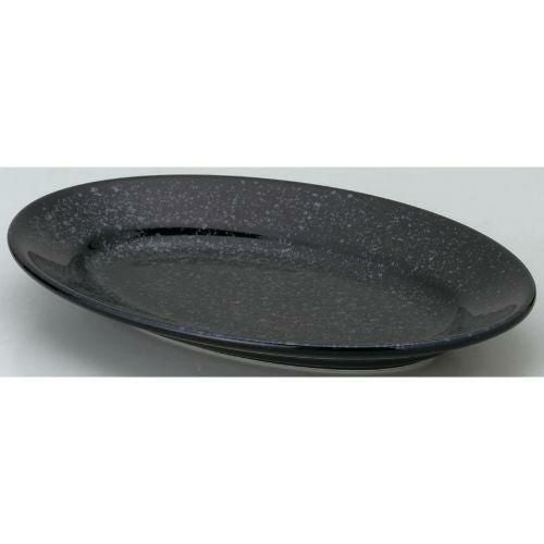 12-130-12 ベーシック 17cmプラター 黒御影 17.1×11.3×2.8(cm)