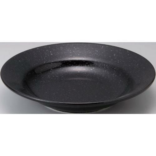 ベーシック リム玉21cm深皿 黒御影 /小物送料対象商品