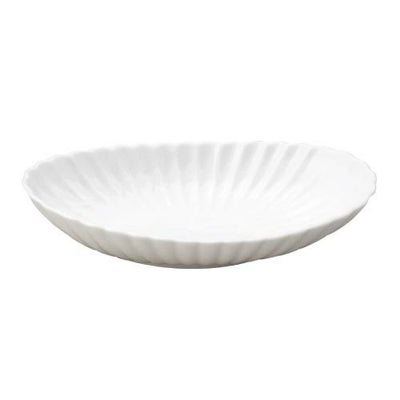 かすみ 白 楕円皿 中