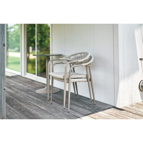 FL-AC1/KOEKI/フェリー ガーデンチェア 屋外椅子 FL-AC1 4脚入り 幅560×奥行600×高さ760×座面高430(mm)