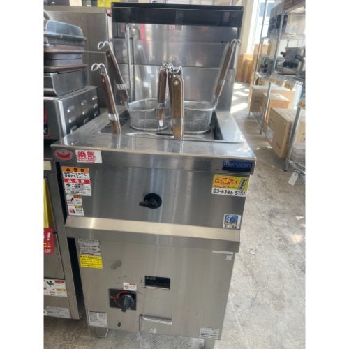 中古】ゆで麺機 北沢産業 KSK106G 幅450×奥行600×高さ800 都市ガス