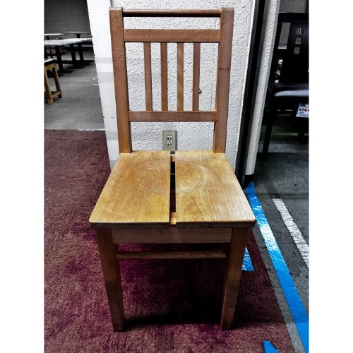 中古】木製イス 背座木 ナチュラル 幅380×奥行460×高さ860 座面高さ