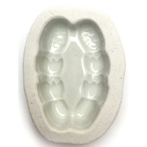 清水焼落雁型（錦玉型） 小 (F)土筆