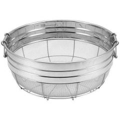 ザル 【18-8 取手付 広巾ザル(ミゾ付)60cm】 (A)628(B)600(C)268(D)120 【グループA】