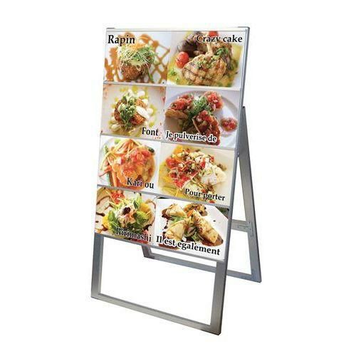 カードケーススタンド看板 A4ヨコ ハイタイプ片面8枚 CCSK－A4Y8KH 38531－2