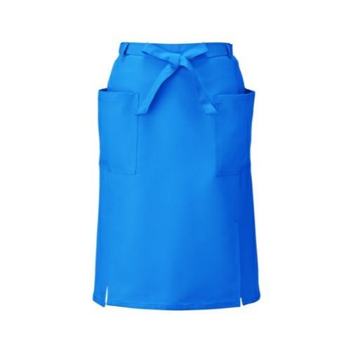 KAZEN 腰下エプロンミドル丈 APK488-21 ブルー