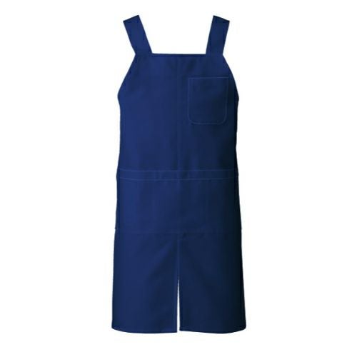 KAZEN 胸当てエプロンＨ型 APK489-8 ネイビー