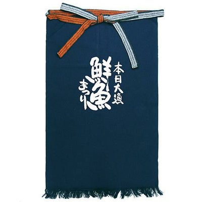 鮮魚まつり メッセージ帆前掛 長タイプ【受注生産】【E】
