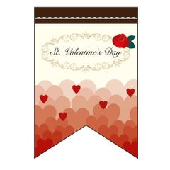 バレンタインデー (4) (リボン)  のぼり屋工房