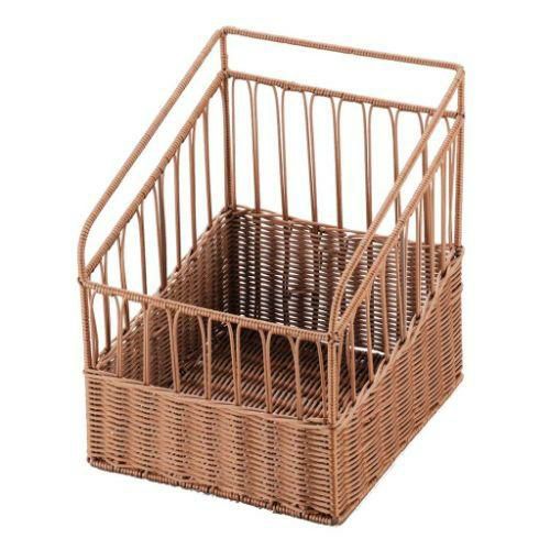 バスケット PPラタン 角型バゲットスタンド35型 ブラウン BG-160-BR 