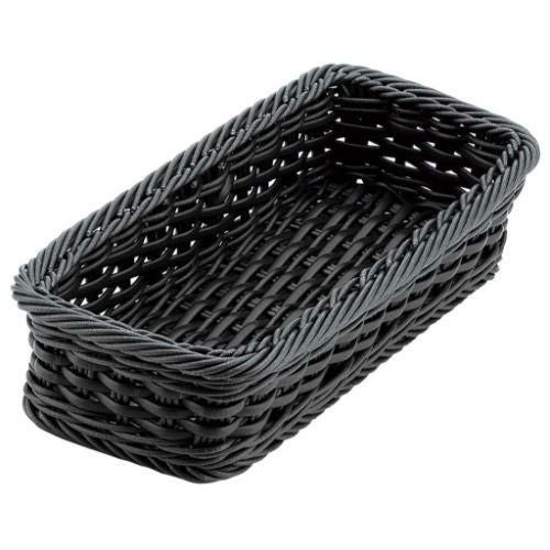 PPラタン カトラリーバスケット 大(4人用)ブラック CB-006-BK ブラック