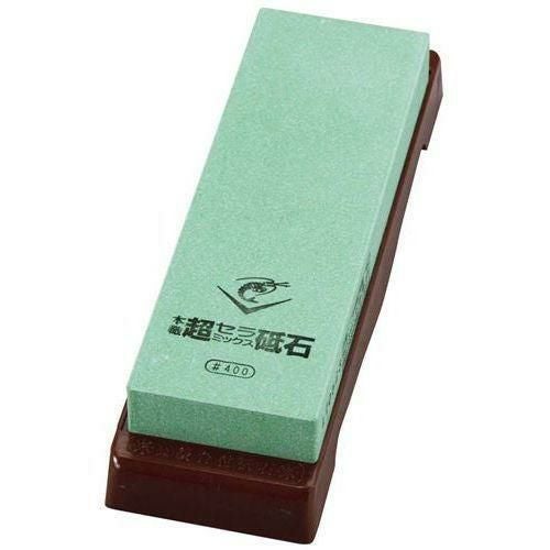 砥石 エビ印 セラミック砥石 台付(修正用砥石付)#400 荒砥 