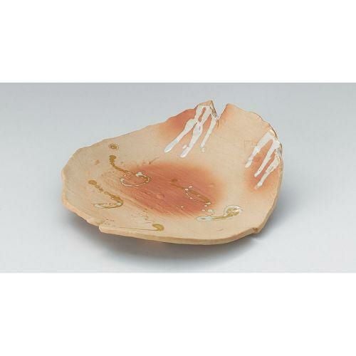 高級和食器 焼〆 灰釉流 片上がり8.5皿 216-3-556/1枚入