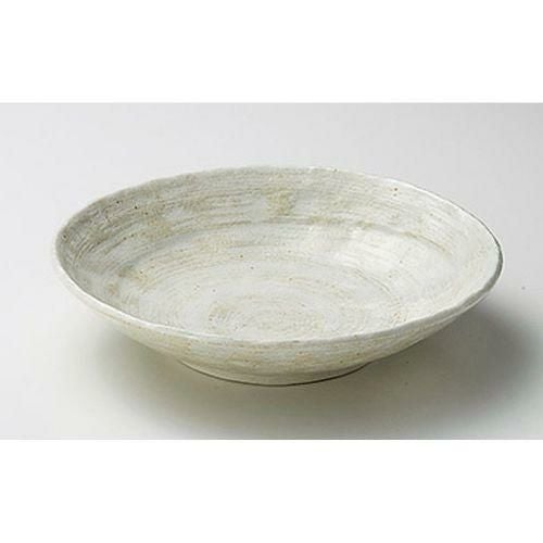 【店舗定番】丸大鉢 立春刷毛目 手捻り 8寸盛鉢 338-5-556/1枚入