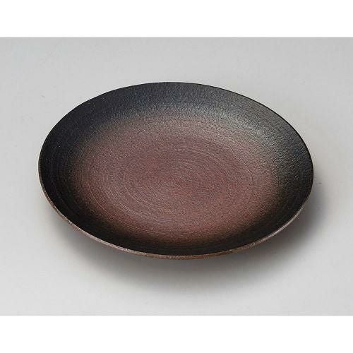 【店舗定番】高級和食器 焼締7.5皿 193-8-556/1枚入